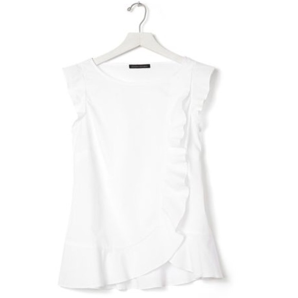 Banana Republic Tops - NWT Banana Republic White Ruffle Blouse size S